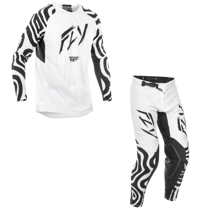 FLY RACING 2025 EVOLUTION DST KIT COMBO ABYSS (WHITE/BLACK)