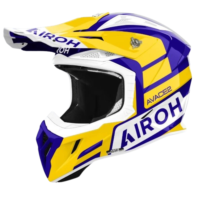 Airoh Aviator Ace 2 Sake Yellow Gloss MX Helmet