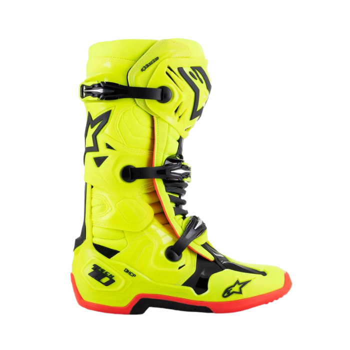 ALPINESTARS TECH 10 YELLOW FLUO BLACK RED FLUO BOOTS