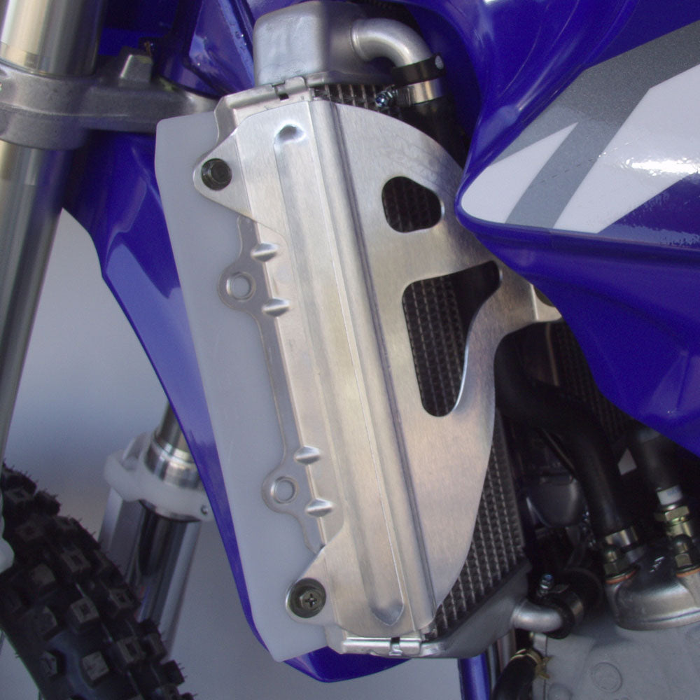 WORKS CONNECTION RADIATOR BRACES YAMAHA YZ125 02-24, YZ125X 20-24 SILVER