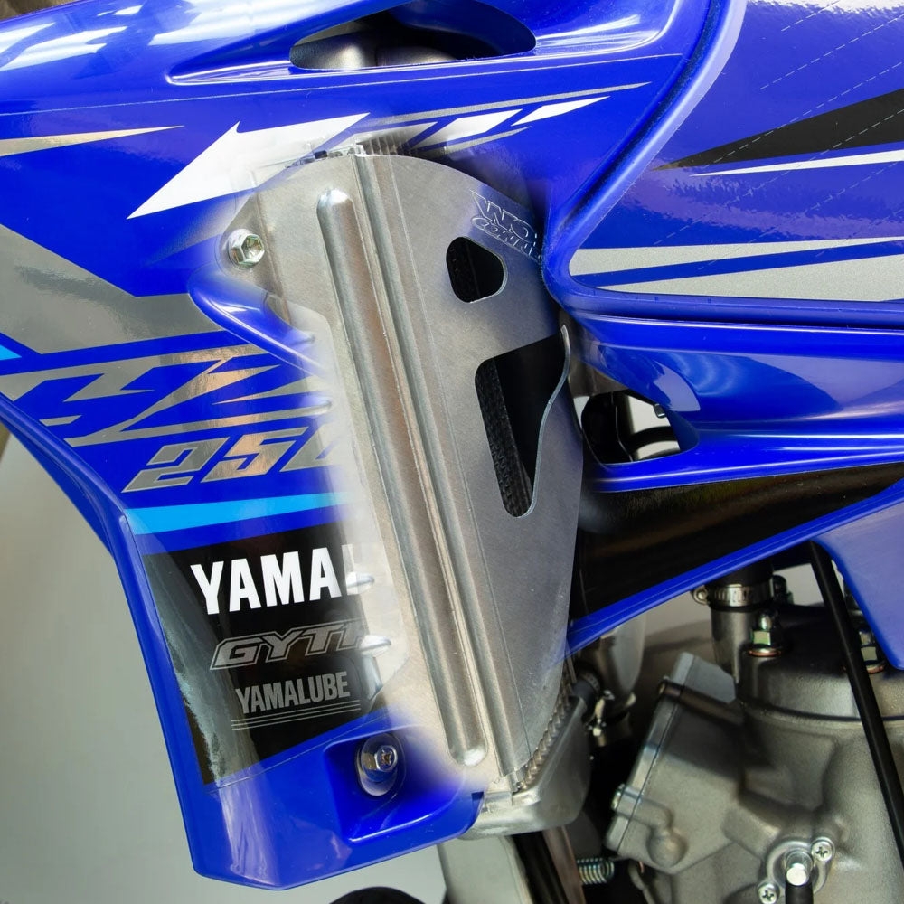 WORKS CONNECTION RADIATOR BRACES YAMAHA YZ250 2025, YZ250X 2025 SILVER