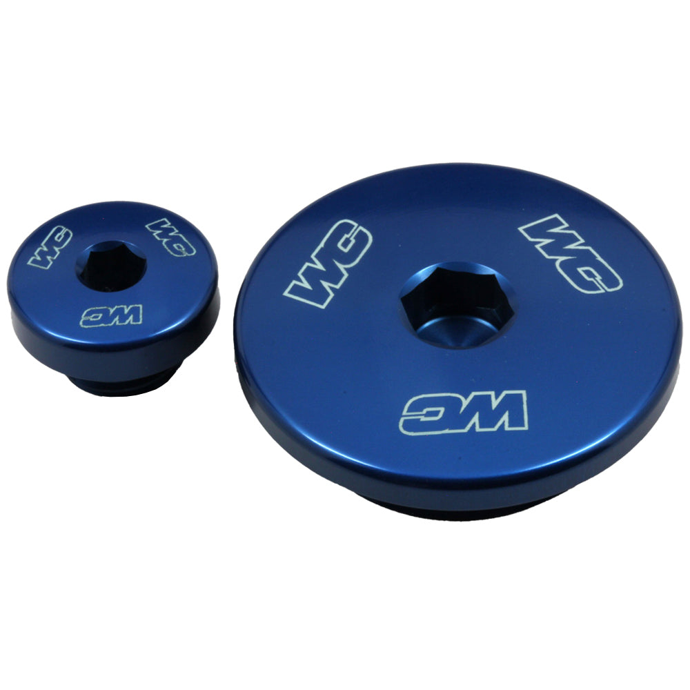 WORKS CONNECTION ENGINE PLUGS YAMAHA YZ250F 14-25, YZ450F 10-22, YZ250FX 15-25, YZ450FX 16-25, WR250F 15-25, WR450F 16-25 BLUE