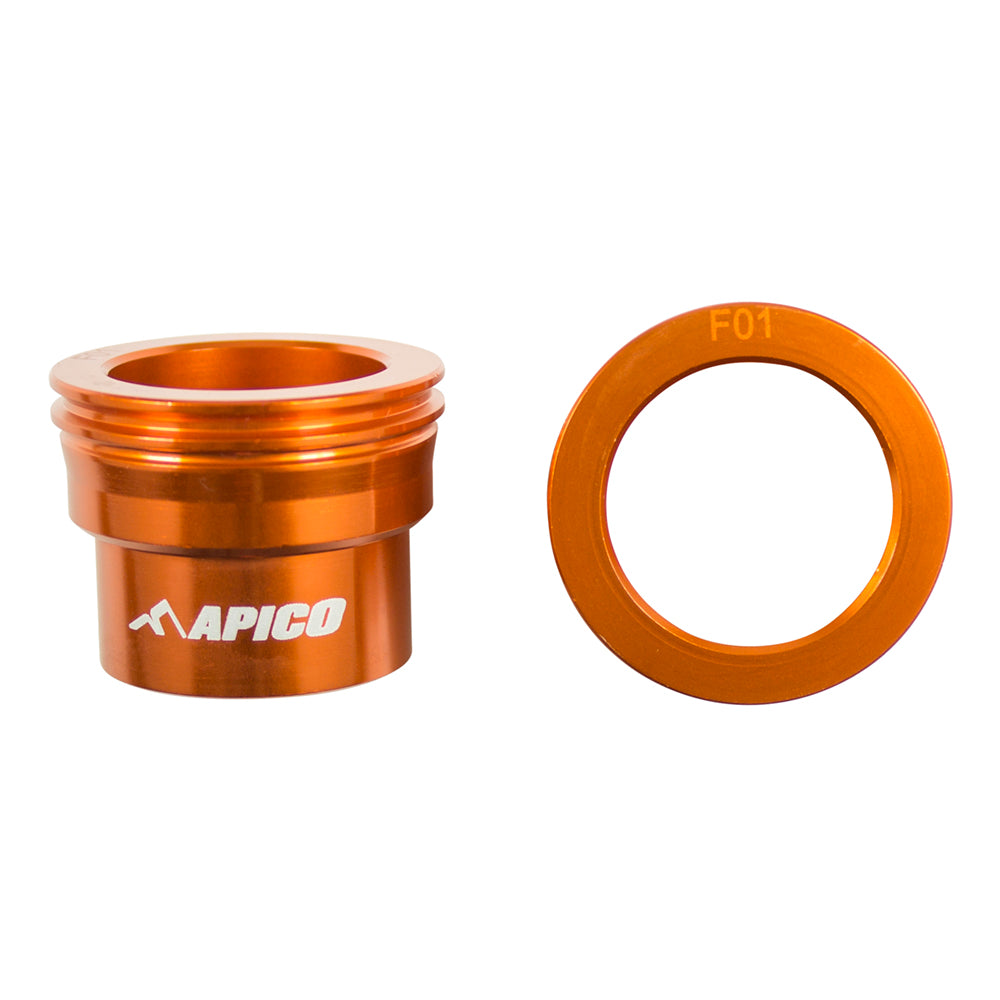 FRONT WHEEL SPACER KTM SX/SX-F 125-450 03-14, EXC/EXC-F 125-500 03-15, ORANGE