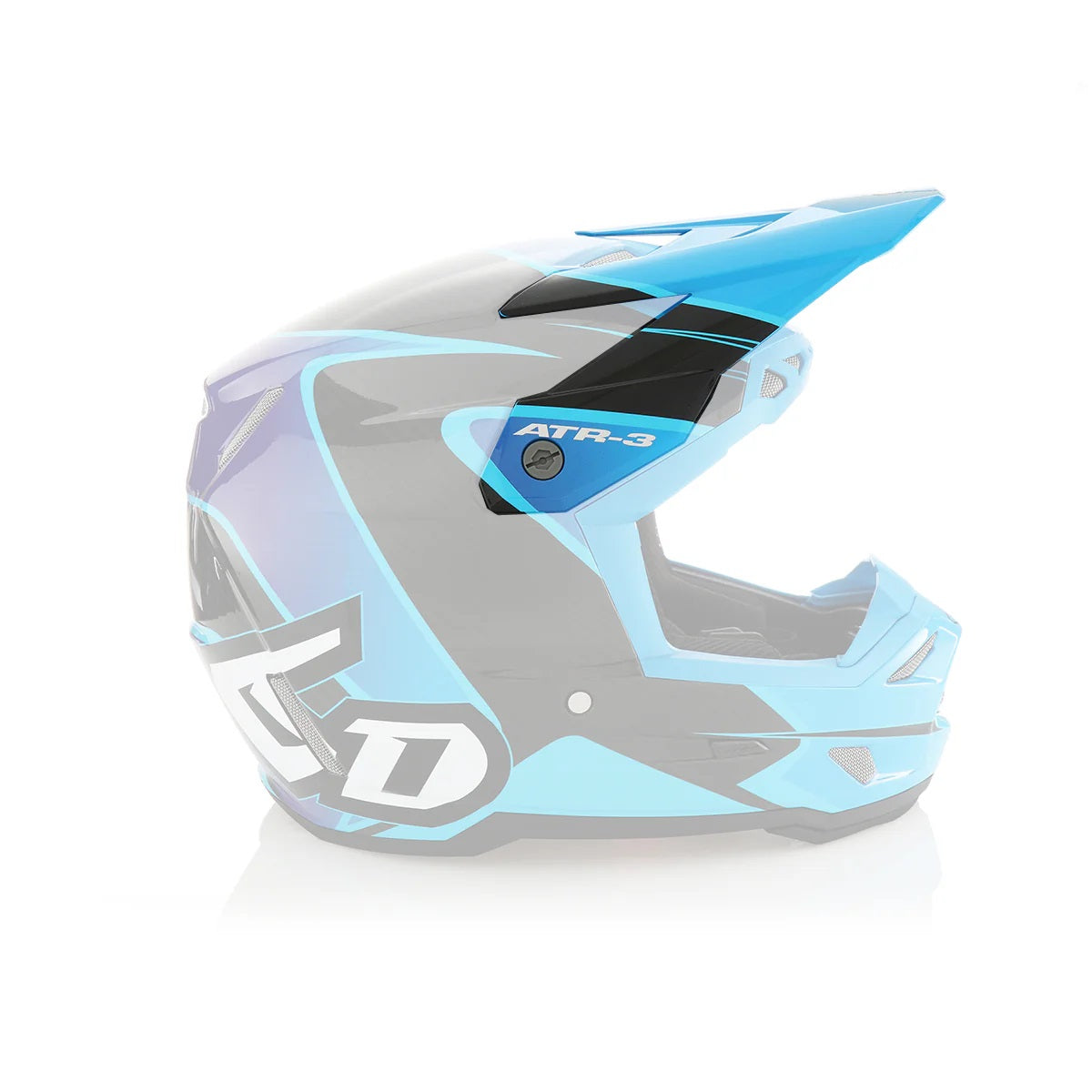 ATR-3 Visor Wave Gloss Cyan Blue Purple