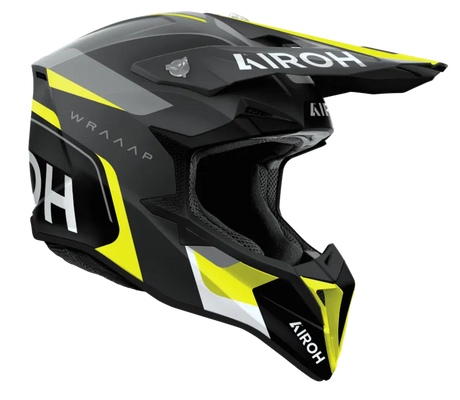 Airoh Wraaap Conquer Yellow Matt MX Helmet