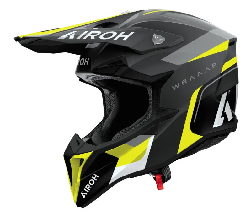 Airoh Wraaap Conquer Yellow Matt MX Helmet – Dirt Store