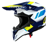 Airoh Wraaap Vision Yellow/Blue Gloss MX Adult Helmet