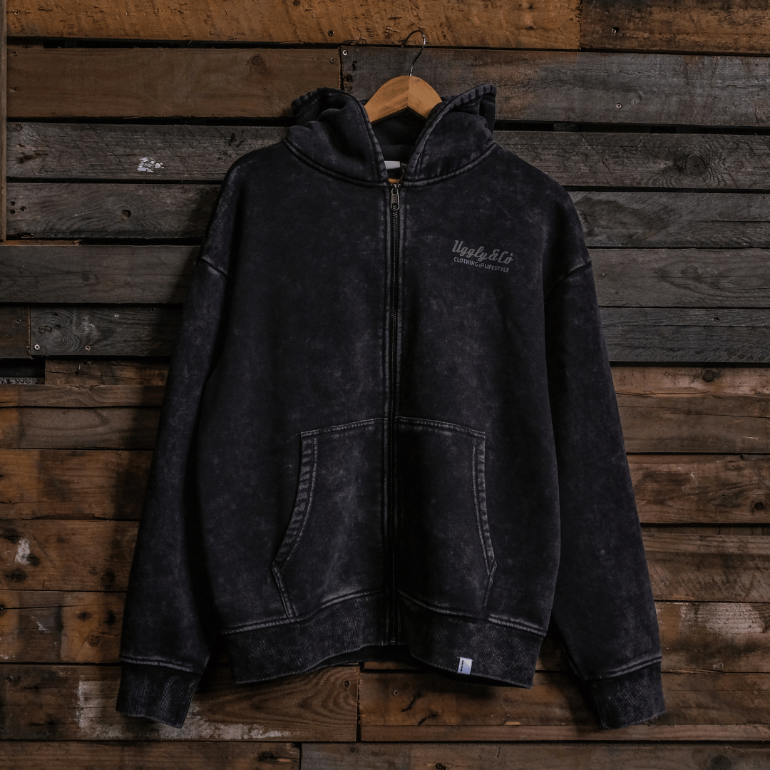 Black Diamond Acid Wash Hoodie