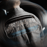 Grey Flattrack Moto Shacket