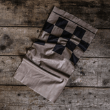 Stone & Black Chequered, Motorcycle Bandana