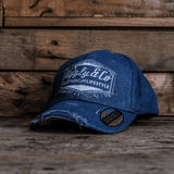 Vintage Denim Diamond Baseball Cap