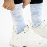 Blue Tie Dye  Crew Sock