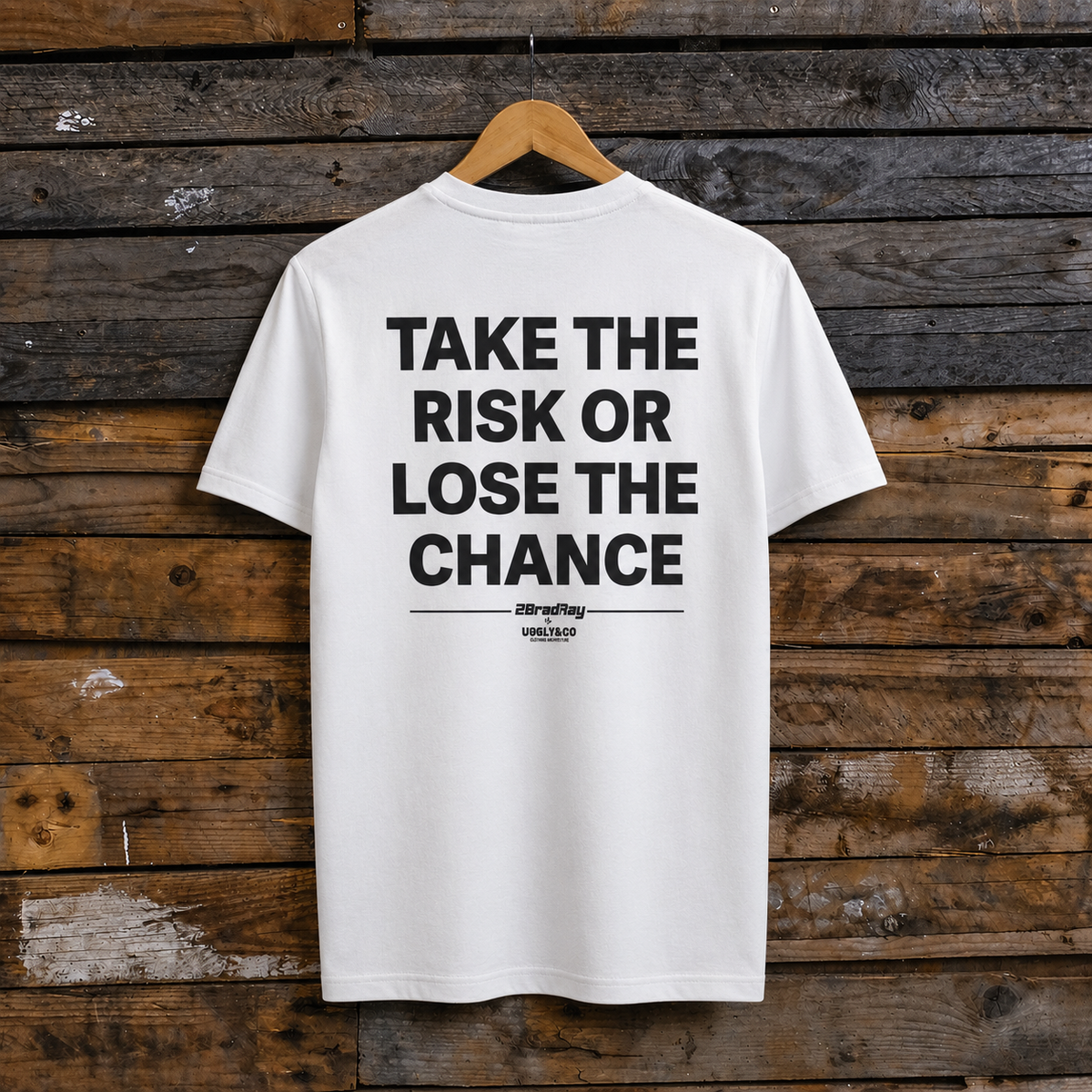 White Bradley Ray 'Take the Risk' T-Shirt
