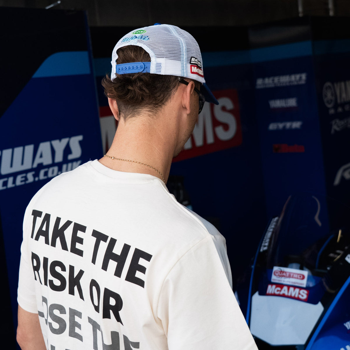White Bradley Ray 'Take the Risk' T-Shirt