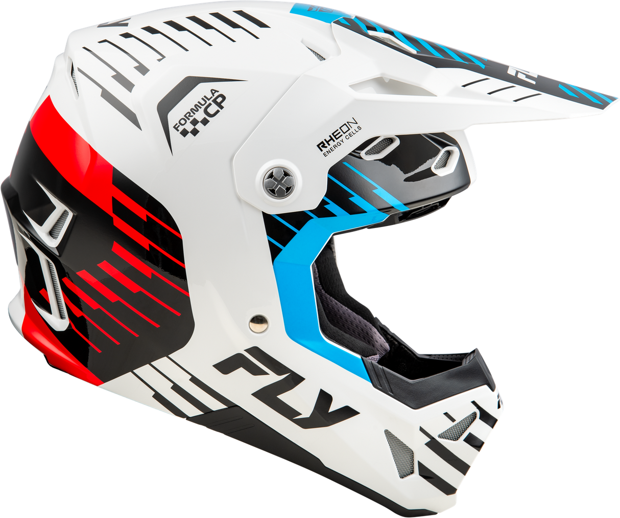 Formula CP Slice Helmet - White/Red/Cyan