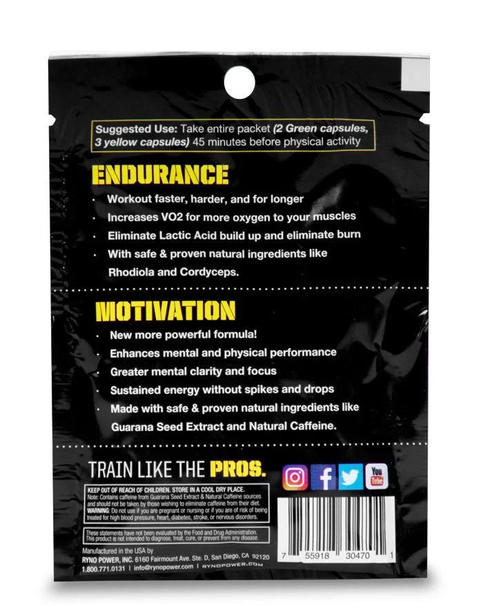 Ryno Power Pre-Race Pack Single Serving