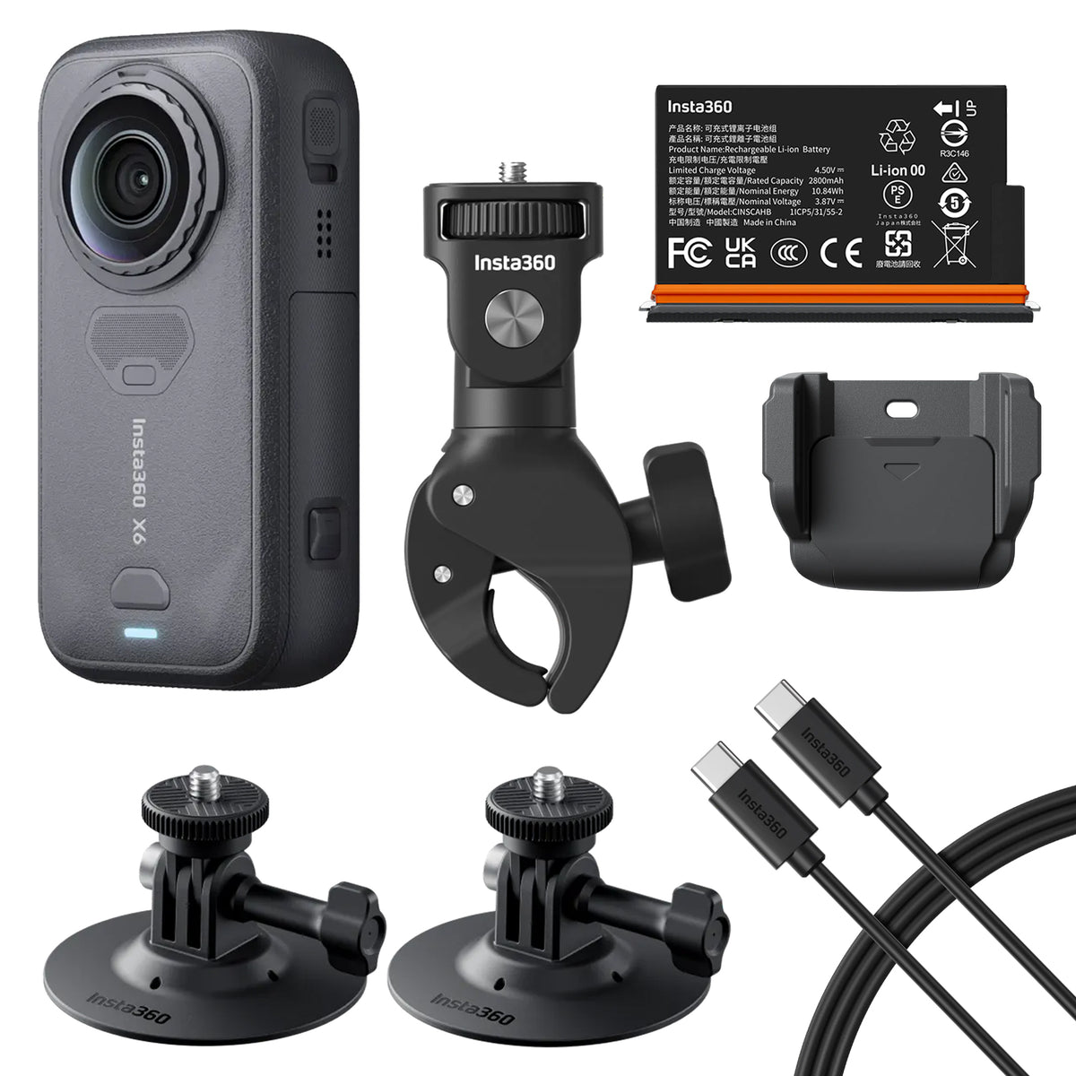 INSTA360 X6 8K 360° ACTION CAMERA MOTORCYCLE BUNDLE