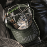 Green & Beige Black Dub Garage Trucker Hat