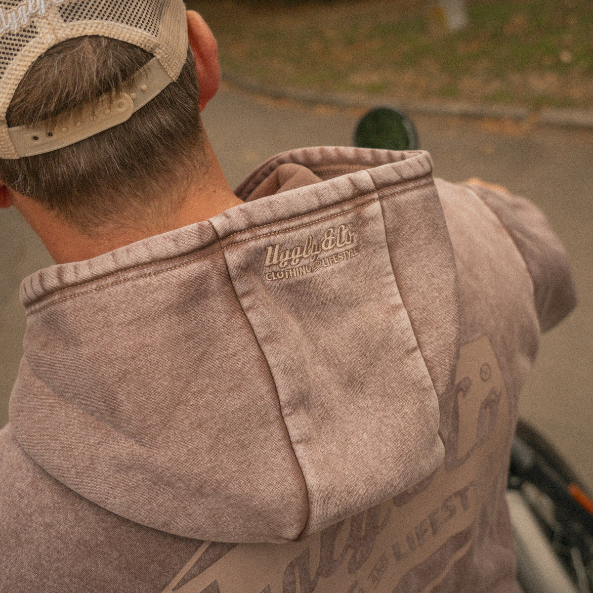 Clay Diamond Acid Wash Hoodie