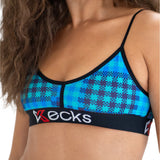 Cyan Plaid Lounge Bralette