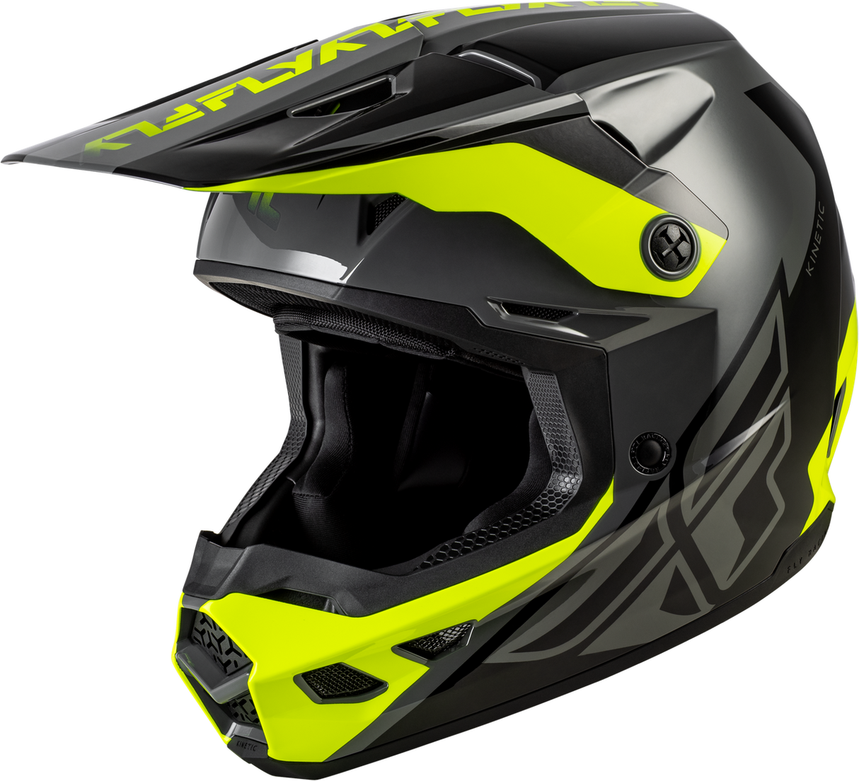 Kinetic Crest Helmet - Grey/Black/Hi-Viz