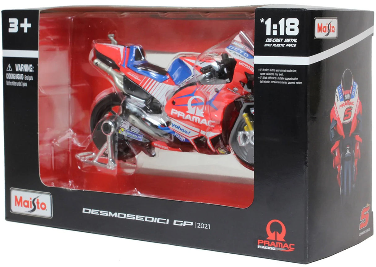 Maisto Toys 1:18 Pramac Ducati Jorge Martin # 89 Toy Model