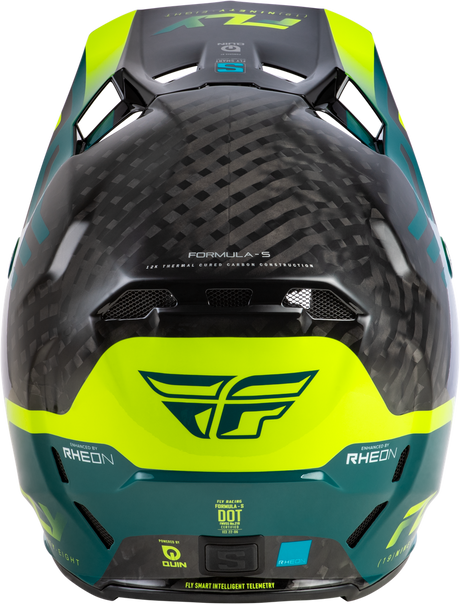 Formula S Byte Carbon Helmet  - Carbon/Teal/Lime