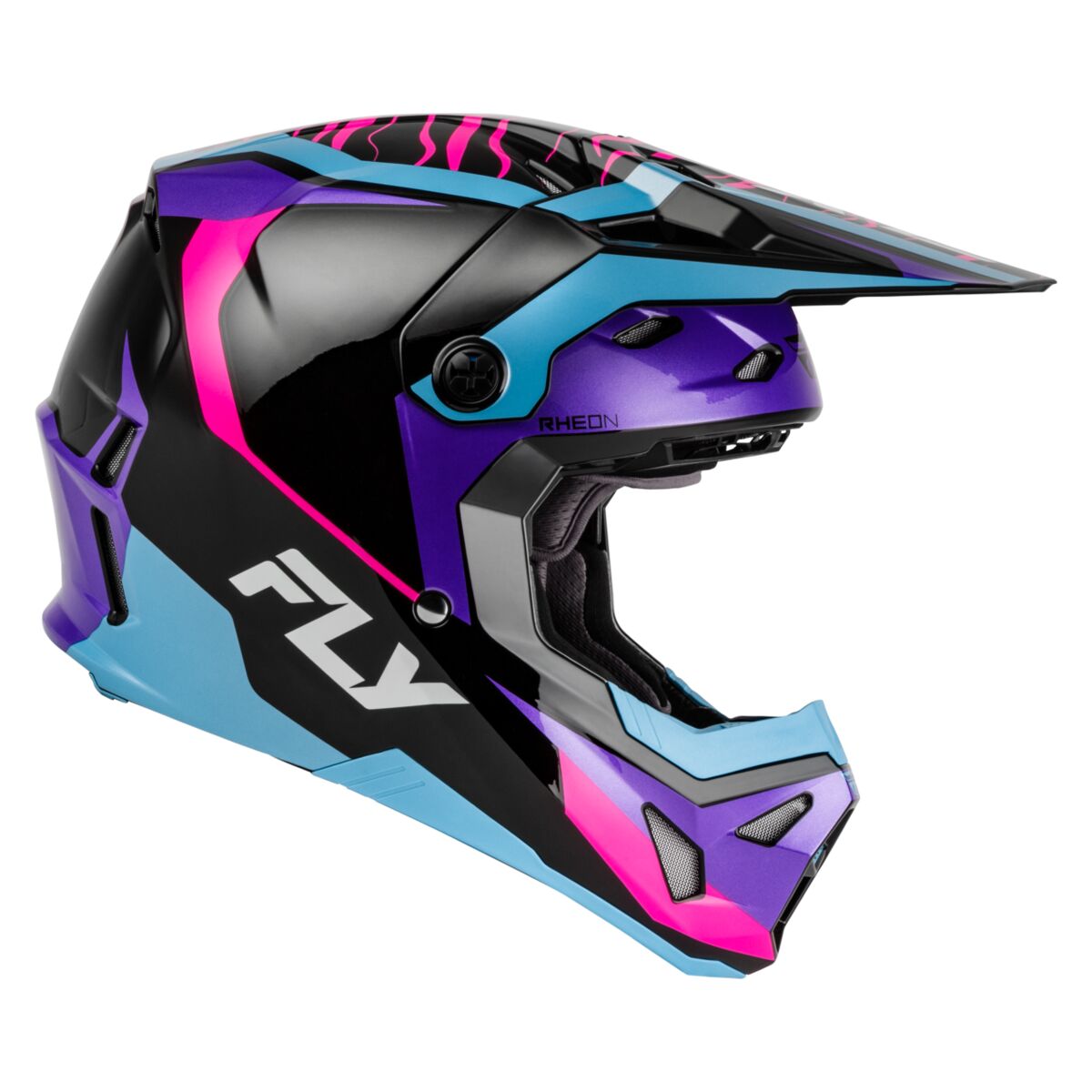 Fly Racing Youth Formula CP Charge Helmet - Black/Purple/Pink/Blue