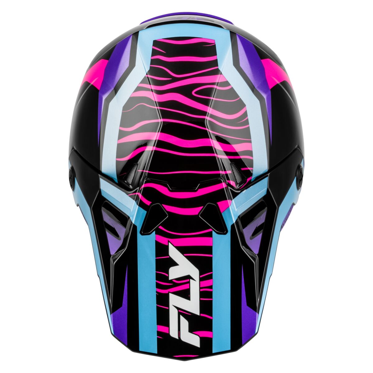 Fly Racing Youth Formula CP Charge Helmet - Black/Purple/Pink/Blue