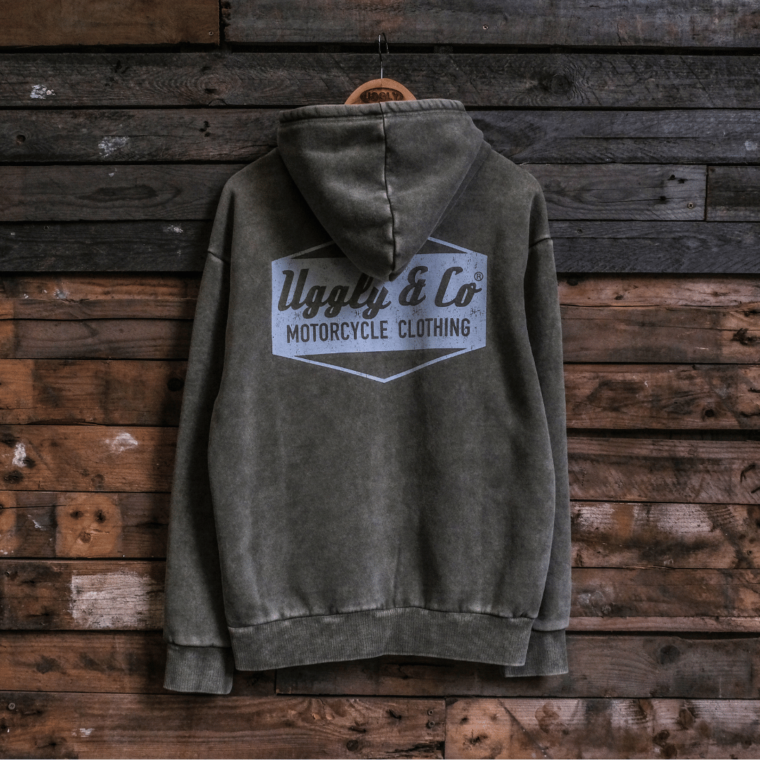 Green Diamond Acid Wash Hoodie