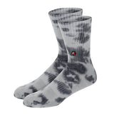 Grey Tie Dye  Crew Sock