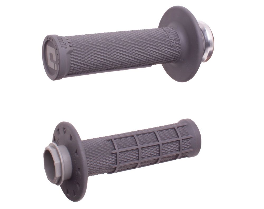 ODI Micro-X Half Waffle MX Lock-On Grip Set Graphite (50/65cc MINI GRIPS)