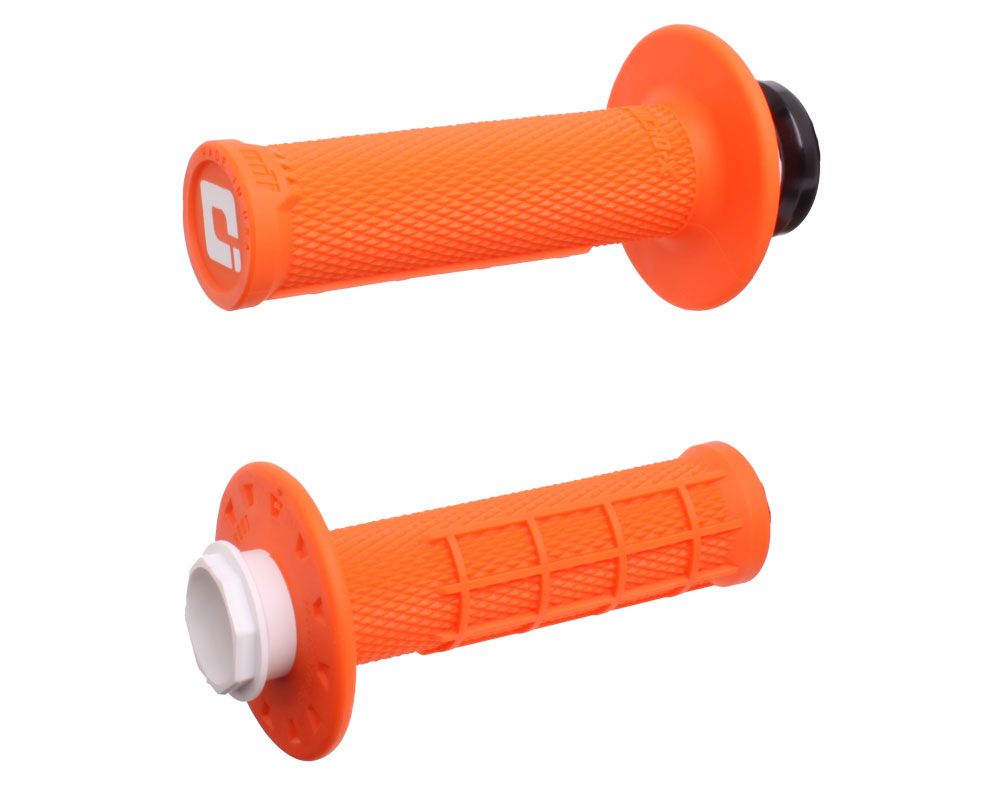 ODI Micro-X Half Waffle MX Lock-On Grip Set Orange (50/65cc MINI GRIPS)