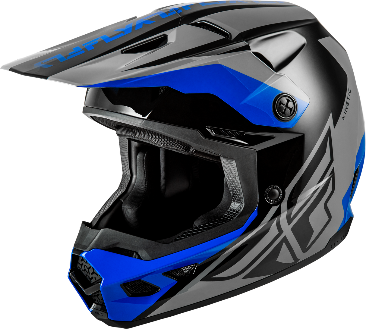 Kinetic Crest Helmet - Grey/Black/Blue