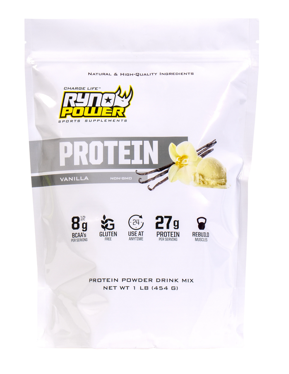 Ryno Power Protein Powder 1lb - Vanilla