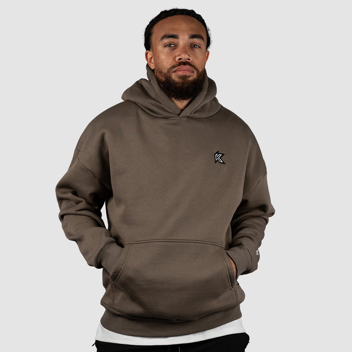 K Icon Hoodie Stone