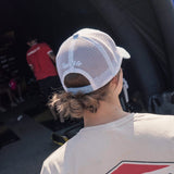 Light Blue & Silver Diamond Trucker Hat
