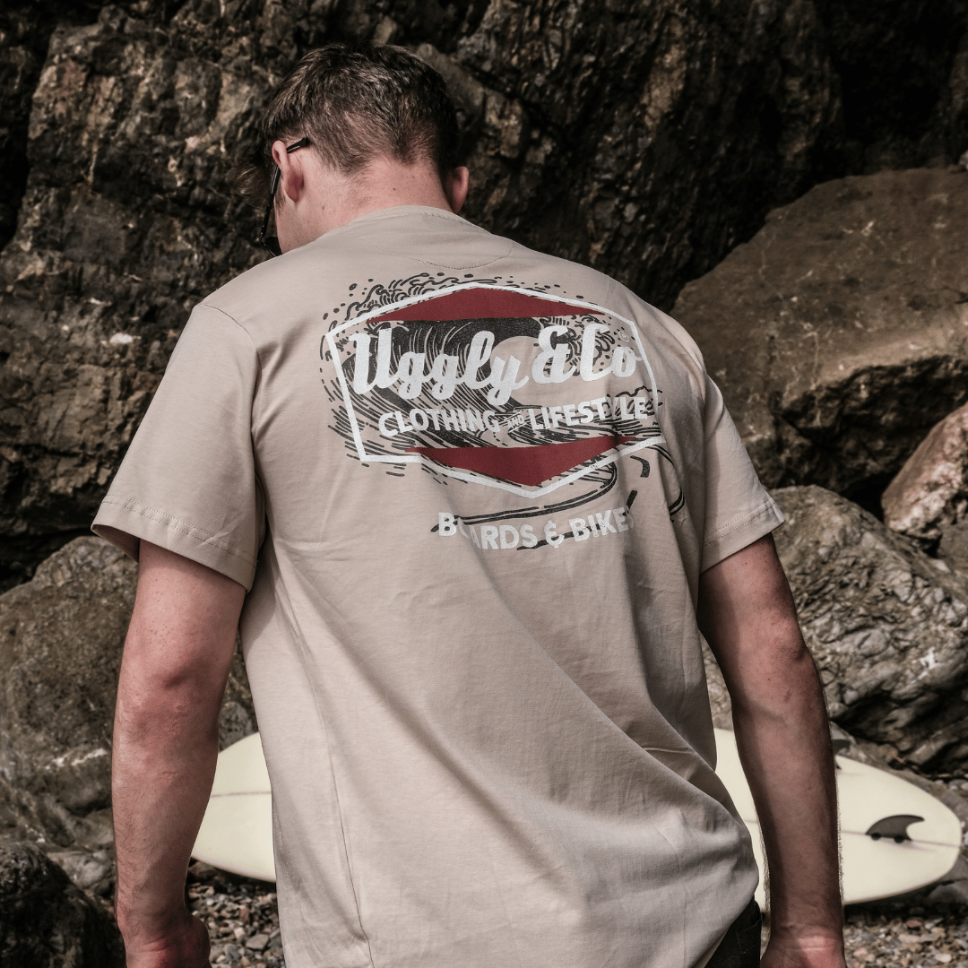 Beige Surf Diamond Tee