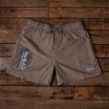 Beige Diamond Swim Shorts