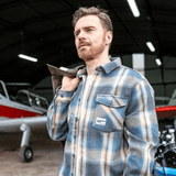 Denim Green & Cream Flannel Shirt