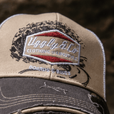 Beige Surf Diamond Trucker Hat
