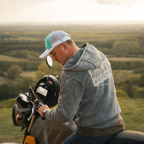 Turquoise & White Diamond Trucker Hat