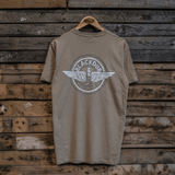 Beige Circle Wings Tee
