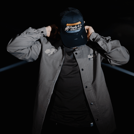 Grey Flat Track Moto Shacket
