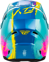 Kinetic Youth Drip Helmet - Turquoise/Pink/Yellow