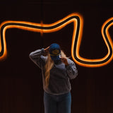 Navy Blue & Yellow Rope Diamond Baseball Cap