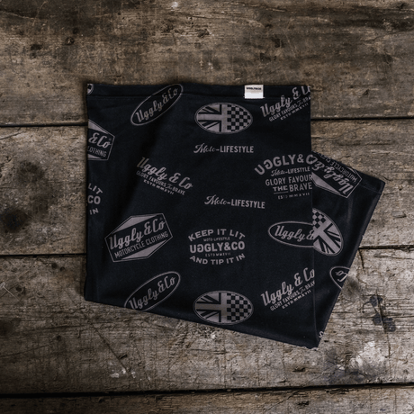 Black & Gold Motorcycle Bandana