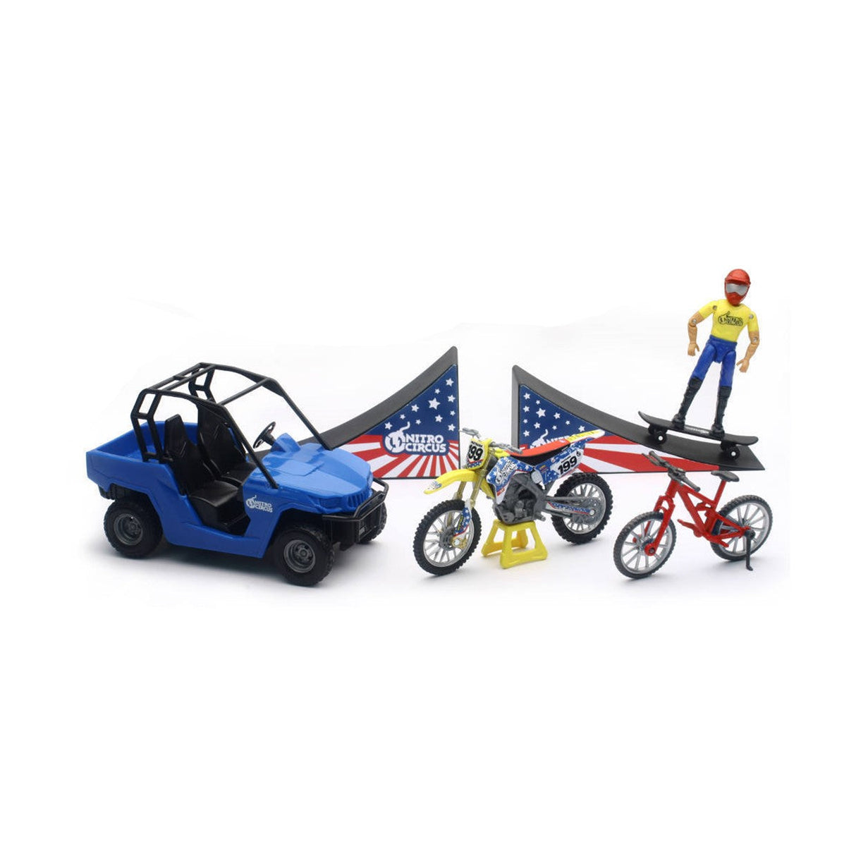 New Ray Toys 1:18 Travis Pastrana Nitro Circus Play Set