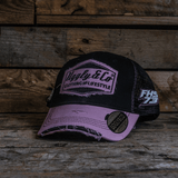 Pink & Black Weathered Diamond Cap