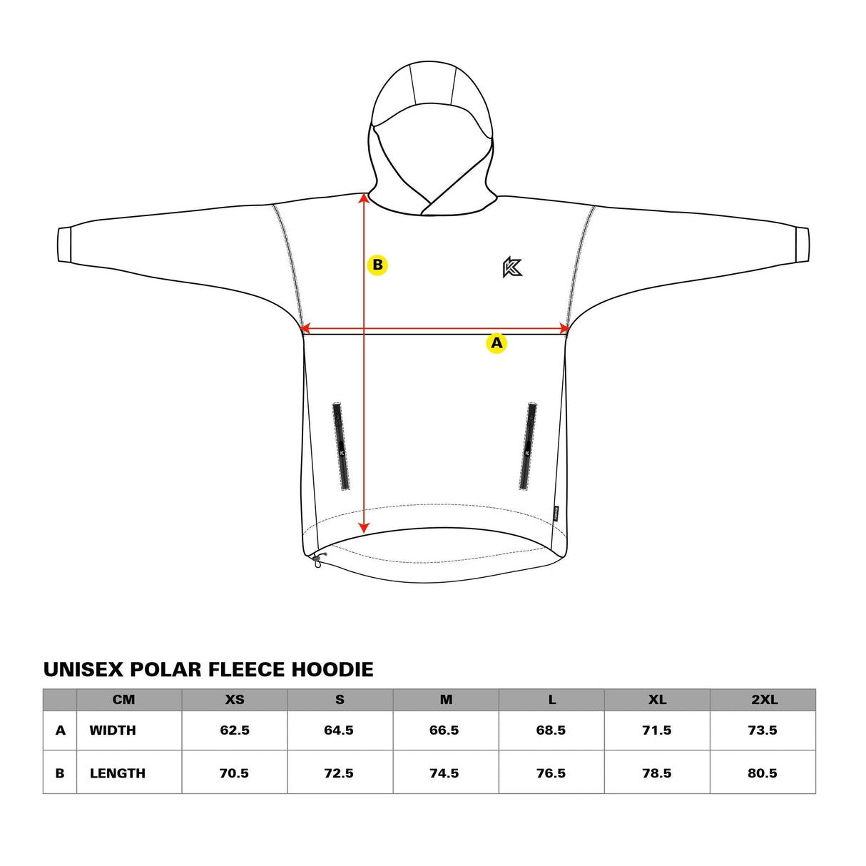 Polar Fleece Hoodie Sand / Black